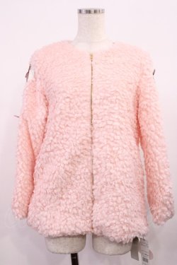 画像1: Ank Rouge / 合皮ハートスピンドルもこもこコート M ピンク H-25-11-10-1027-CA-JA-NS-ZH