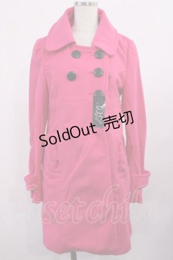 画像1: DearMyLove / ダブルボタンコート M ピンク H-25-11-10-1029-EL-CO-NS-ZH