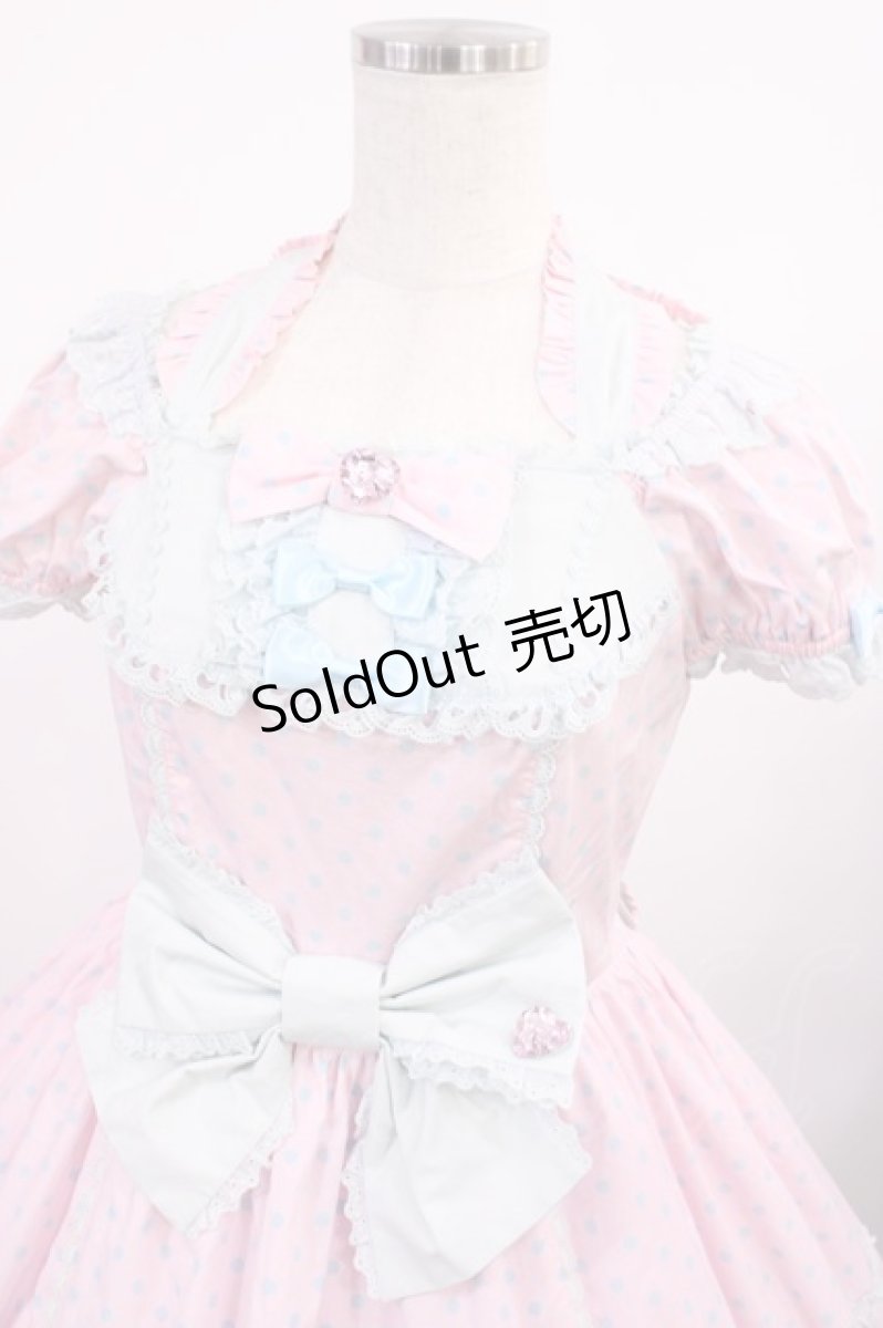 画像4: Angelic Pretty / カラフルハートワンピース Free ピンク/サックス H-25-11-10-1002-AP-OP-NS-ZH (4)