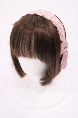 画像1: m petit by misako / TT*AMレースカチューシャ  ピンク H-25-11-10-1030-LO-AC-NS-ZH