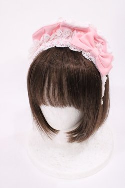 画像1: BABY,THE STARS SHINE BRIGHT / 別珍カフェカチューシャ  ピンク H-25-11-10-1035-BA-AC-NS-ZH