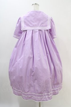 画像2: metamorphose / セーラーリボンタイシャツワンピース(ワッペン付) Free ラベンダー H-25-11-10-011-ME-OP-NS-ZH