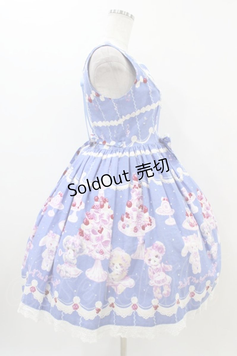 画像3: BABY,THE STARS SHINE BRIGHT / なかよしくみゃちゃんのCreamy Quartet柄ジュディジャンパースカート Free ブルー H-25-11-10-014-BA-OP-NS-ZH (3)