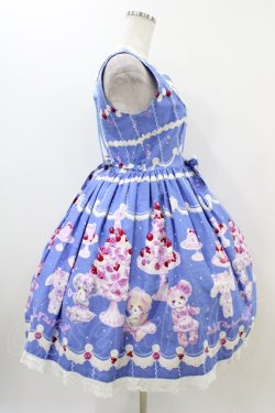 画像3: BABY,THE STARS SHINE BRIGHT / なかよしくみゃちゃんのCreamy Quartet柄ジュディジャンパースカート Free ブルー H-25-11-10-014-BA-OP-NS-ZH