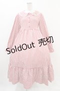 FLC / 星名桜子/ギンガムチェックワンピース M レッド H-25-11-10-016-0-OP-NS-ZH