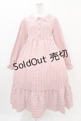 FLC / 星名桜子/ギンガムチェックワンピース M レッド H-25-11-10-016-0-OP-NS-ZH