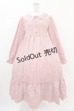 画像1: FLC / 星名桜子/ギンガムチェックワンピース M レッド H-25-11-10-016-0-OP-NS-ZH