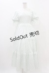 Hudson honey / しぃぺろ/小花柄ワンピース M ミント H-25-11-10-019-0-OP-NS-ZH