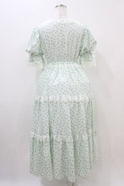 画像2: Hudson honey / しぃぺろ/小花柄ワンピース M ミント H-25-11-10-019-0-OP-NS-ZH