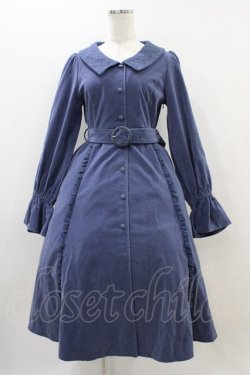 画像1: LIZ LISA / ベロアレースフリルワンピース Free ブルー H-25-11-10-021-LO-OP-NS-ZH