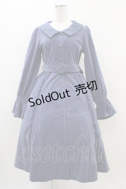 画像1: LIZ LISA / ベロアレースフリルワンピース Free ブルー H-25-11-10-021-LO-OP-NS-ZH