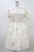 Ank Rouge / Vintage Tulipワンピース M アイボリー H-25-11-10-023-CA-OP-NS-ZH
