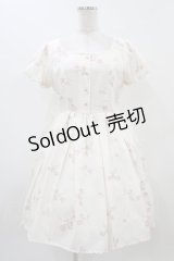 Ank Rouge / Vintage Tulipワンピース M アイボリー H-25-11-10-023-CA-OP-NS-ZH