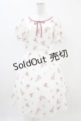 LODISPOTTO / ピュアローズパフワンピース M オフ H-25-11-10-024-LO-OP-NS-ZH