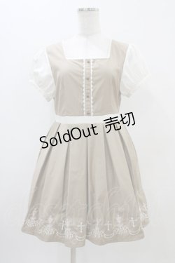 画像1: Ank Rouge / シャンデリア刺繍ワンピース Free ベージュ H-25-11-10-026-CA-OP-NS-ZH