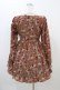 画像2: DearMyLove / 花柄ワンピース M ブラウン H-25-11-10-027-EL-OP-NS-ZH (2)