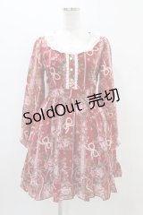 DearMyLove / 花柄ワンピース M レッド H-25-11-10-028-EL-OP-NS-ZH