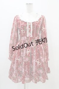 DearMyLove / 花柄ワンピース M レッド H-25-11-10-028-EL-OP-NS-ZH