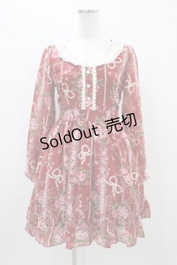 画像1: DearMyLove / 花柄ワンピース M レッド H-25-11-10-028-EL-OP-NS-ZH