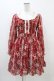 画像1: DearMyLove / 花柄ワンピース M レッド H-25-11-10-028-EL-OP-NS-ZH (1)
