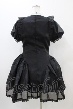 画像2: To Alice / オーガンジーリボンピース M ブラック/オフリボン H-25-11-10-029-LO-OP-NS-ZH
