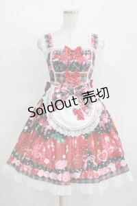 Dream Lolita（海外ロリータブランド） / Strawberry Cream ジャンパースカート S ブラック H-25-11-11-001-PU-OP-NS-ZH