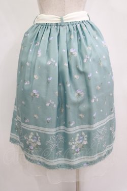 画像3: axes femme / スイートピーパネル柄スカート M グリーン H-25-11-11-026-AX-SK-NS-ZH