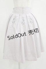 axes femme / リボンローズ刺繍タックスカート M ラベンダー H-25-11-11-027-AX-SK-NS-ZH