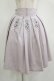画像1: axes femme / リボンローズ刺繍タックスカート M ラベンダー H-25-11-11-027-AX-SK-NS-ZH (1)