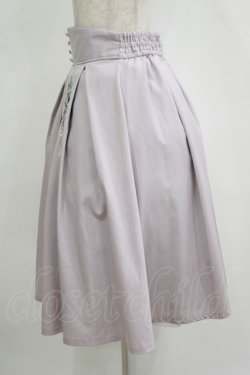 画像2: axes femme / リボンローズ刺繍タックスカート M ラベンダー H-25-11-11-027-AX-SK-NS-ZH