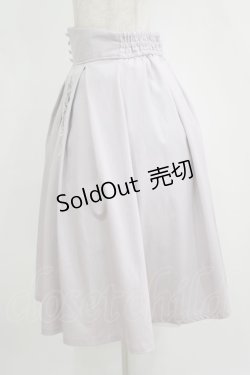 画像2: axes femme / リボンローズ刺繍タックスカート M ラベンダー H-25-11-11-027-AX-SK-NS-ZH