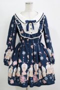 LIZ LISA / スノードーム柄ワンピース Free ネイビー H-25-11-11-029-LO-OP-NS-ZH