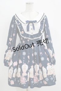 LIZ LISA / スノードーム柄ワンピース Free ネイビー H-25-11-11-029-LO-OP-NS-ZH