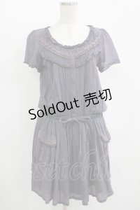 axes femme / ヨーク切替ワンピース M パープル H-25-11-11-030-AX-OP-NS-ZH