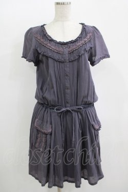 画像1: axes femme / ヨーク切替ワンピース M パープル H-25-11-11-030-AX-OP-NS-ZH