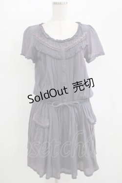 画像1: axes femme / ヨーク切替ワンピース M パープル H-25-11-11-030-AX-OP-NS-ZH