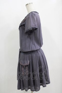 画像2: axes femme / ヨーク切替ワンピース M パープル H-25-11-11-030-AX-OP-NS-ZH