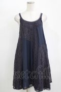 axes femme / レース×シフォンワンピース M ネイビー H-25-11-11-032-AX-OP-NS-ZH
