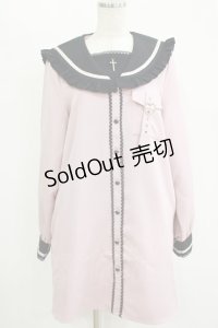 DearMyLove / 十字架セーラーシャツワンピース LL ピンク H-25-11-11-033-EL-OP-NS-ZH