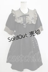 DearMyLove / ガーターデザインバラ刺繍ワンピース L ブラック H-25-11-11-034-EL-OP-NS-ZH