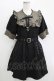 画像1: DearMyLove / ガーターデザインバラ刺繍ワンピース L ブラック H-25-11-11-034-EL-OP-NS-ZH (1)
