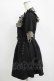 画像2: DearMyLove / ガーターデザインバラ刺繍ワンピース L ブラック H-25-11-11-034-EL-OP-NS-ZH (2)