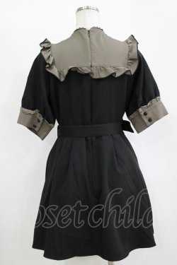 画像3: DearMyLove / ガーターデザインバラ刺繍ワンピース L ブラック H-25-11-11-034-EL-OP-NS-ZH