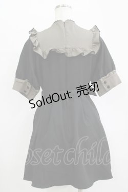 画像3: DearMyLove / ガーターデザインバラ刺繍ワンピース L ブラック H-25-11-11-034-EL-OP-NS-ZH