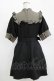 画像3: DearMyLove / ガーターデザインバラ刺繍ワンピース L ブラック H-25-11-11-034-EL-OP-NS-ZH (3)