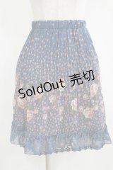 axes femme / 花柄スカート M ブルー H-25-11-11-035-AX-SK-NS-ZH