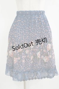 axes femme / 花柄スカート M ブルー H-25-11-11-035-AX-SK-NS-ZH