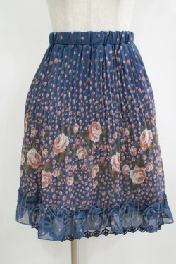 画像1: axes femme / 花柄スカート M ブルー H-25-11-11-035-AX-SK-NS-ZH