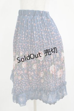 画像2: axes femme / 花柄スカート M ブルー H-25-11-11-035-AX-SK-NS-ZH