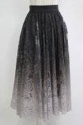 axes femme / グラデレースサーキュラースカート Free ブラック H-25-11-11-036-AX-SK-NS-ZH